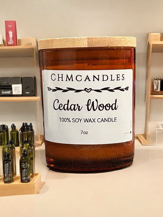 Cedar wood scented candle 7oz