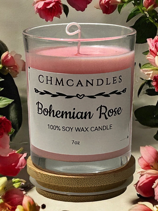 Bohemian Rose Scented Candle 7oz